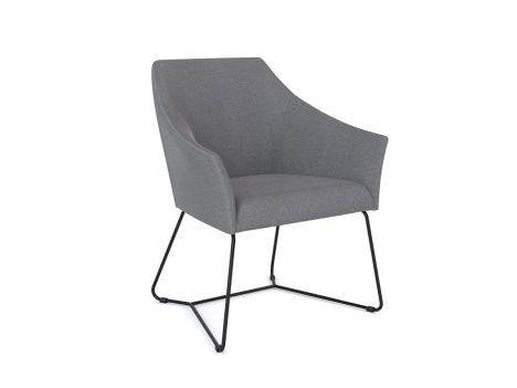 Echo Chair Sled Base in Granite Grey
